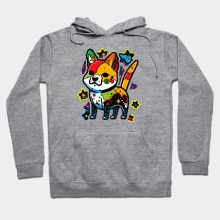 Adorable Zombie Shiba Inu Alien Cartoon for Dog and Sci-Fi Lovers Hoodie